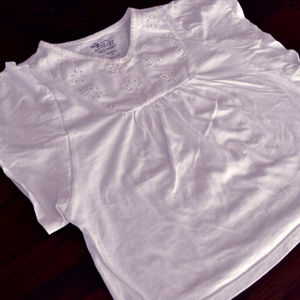 Old Navy White Boxy Top w/ Eyelet detail, XS